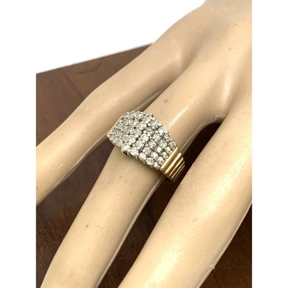 Cocktail Ring Diamond 14k Yellow Gold Cluster 0.75ctw Estate Women's Size 6.5 - Picture 14 of 14
